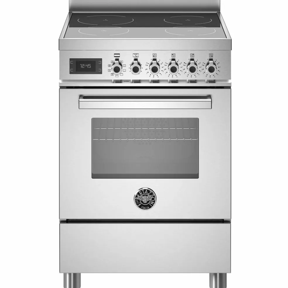 PRO64I1EXT Professional induksjonskomfyr med ovn 60 cm, Rustfritt Stål