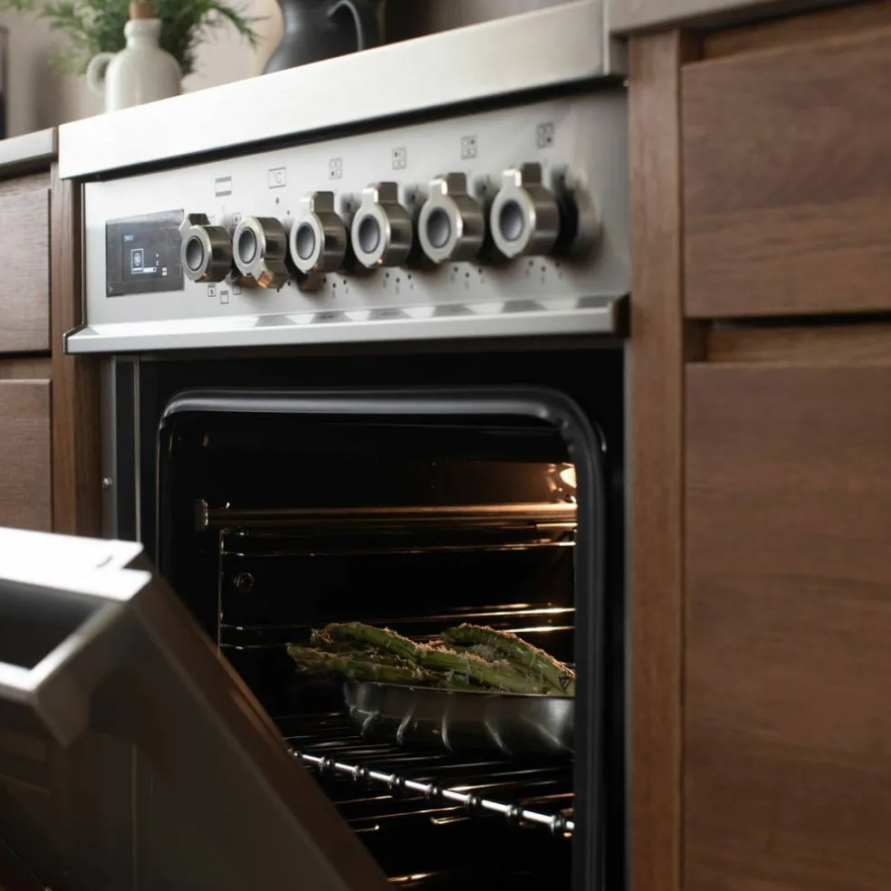 PRO64I1EXT Professional induksjonskomfyr med ovn 60 cm, Rustfritt Stål