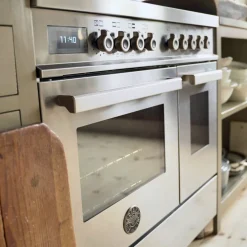 PRO95I2EXT Professional induksjonskomfyr med dobbelovn 90 cm, Rustfritt Stål