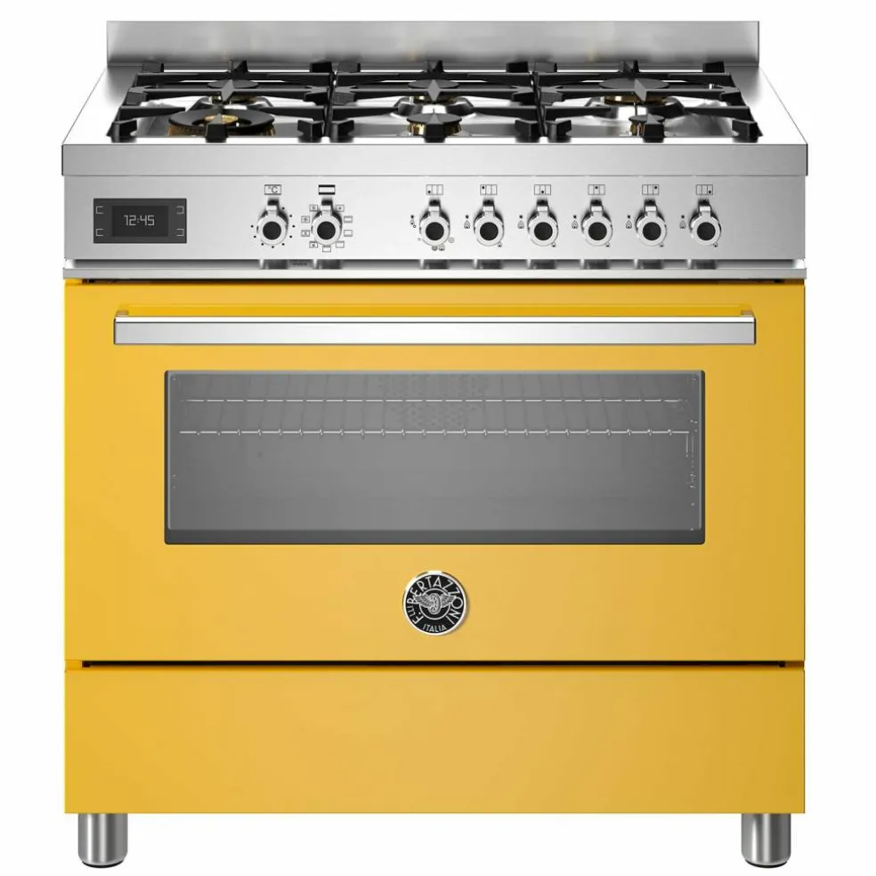 PRO96L1EART Professional Gasskomfyr med ovn 90 cm, Orange