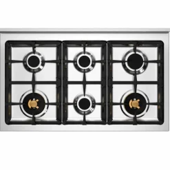 PRO106L2EART2 Professional gasskomfyr 100 cm med 6 brennere og 2 ovner, oransje