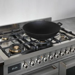 PRO96L2EBIT2 Professional gasskomfyr 90 cm med 6 brennere og 2 ovner, hvit