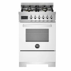 PRO64L1EBIT2 Professional gasskomfyr 60 cm med 4 brennere og 1 ovn, hvit