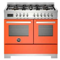 PRO106L2EBIT2 Professional gasskomfyr 100 cm med 6 brennere og 2 ovner, hvit