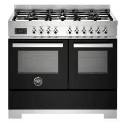 PRO106L2EBIT2 Professional gasskomfyr 100 cm med 6 brennere og 2 ovner, hvit