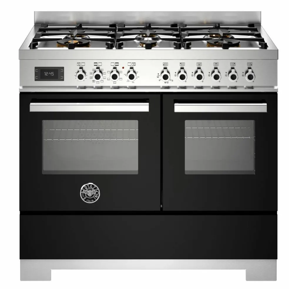 PRO106L2EBIT2 Professional gasskomfyr 100 cm med 6 brennere og 2 ovner, hvit
