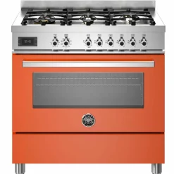 PRO96L1EGIT Professional Gasskomfyr med ovn 90 cm, Gul