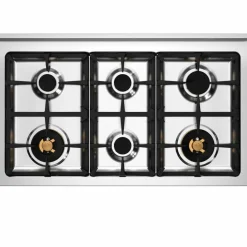 PRO106L2EGIT2 Professional gasskomfyr 100 cm med 6 brennere og 2 ovner, gul