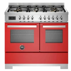 PRO106L2EGIT2 Professional gasskomfyr 100 cm med 6 brennere og 2 ovner, gul