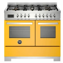 PRO106L2ENET2 Professional gasskomfyr 100 cm med 6 brennere og 2 ovner, svart