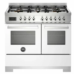 PRO106L2EROT2 Professional gasskomfyr 100 cm med 6 brennere og 2 ovner, rød