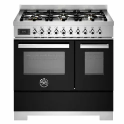 PRO96L2EXT2 Professional gasskomfyr 90 cm med 6 brennere og 2 ovner, rustfritt stål