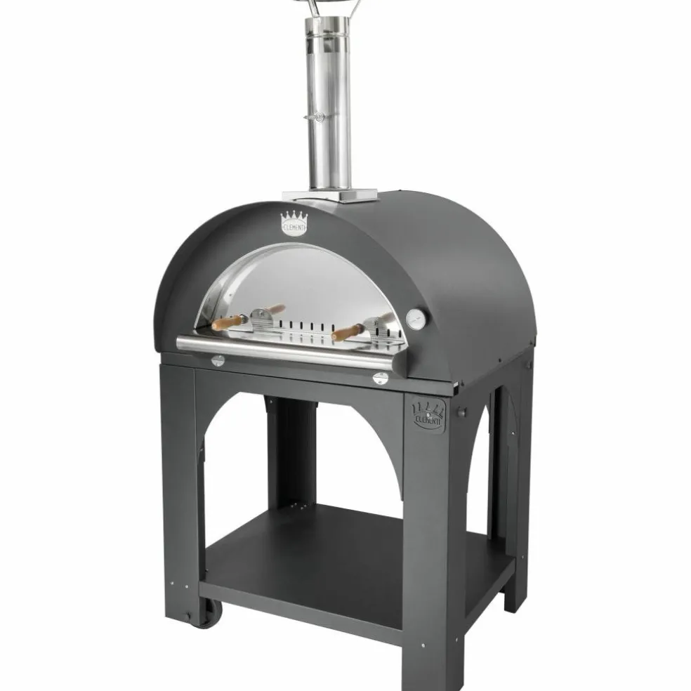 Pulcinella Vedfyrt Pizzaovn 80x60 cm, Rustfritt stål