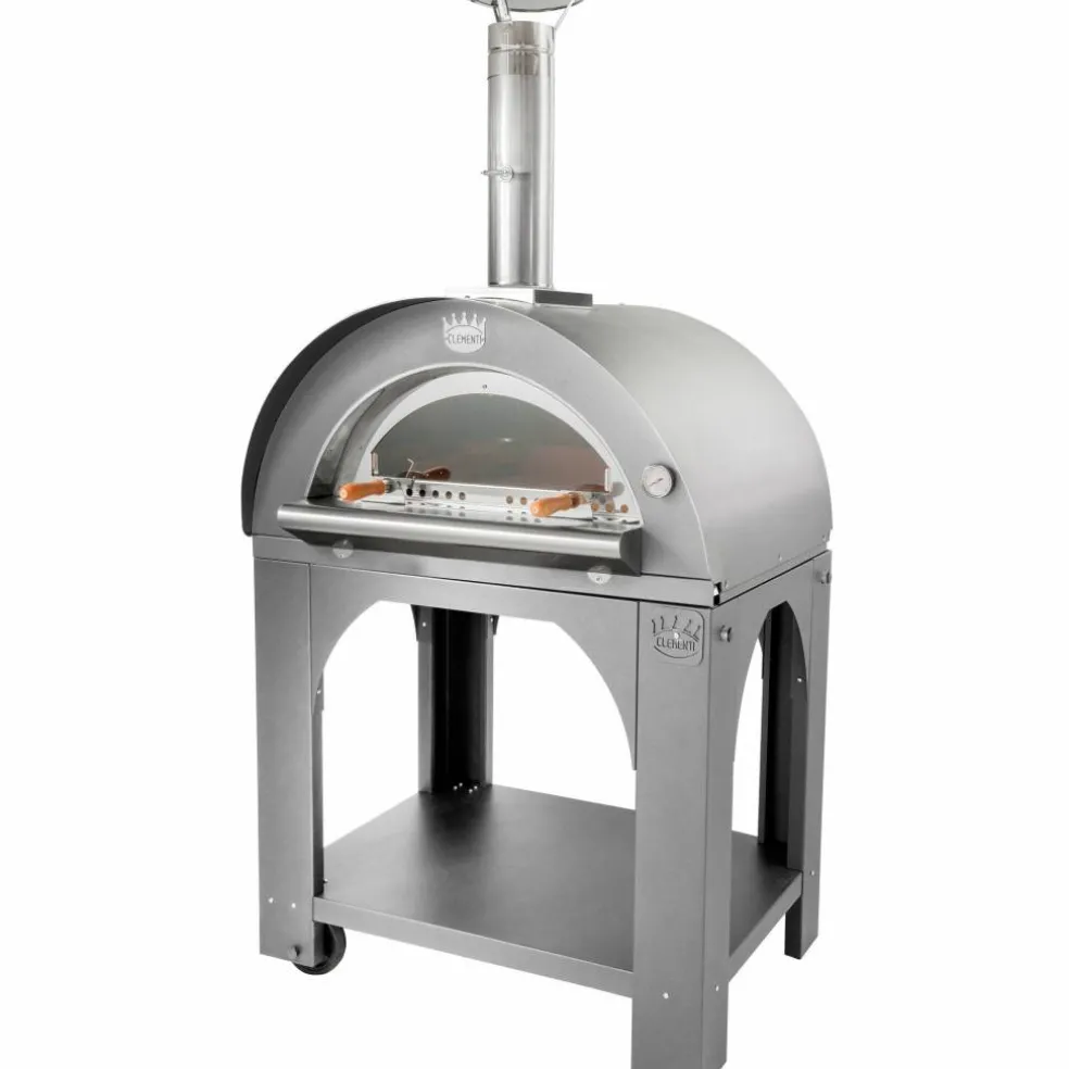 Pulcinella Vedfyrt Pizzaovn 60x60 cm, Antrasitt