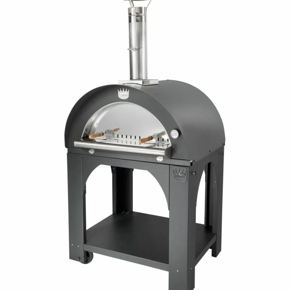 Pulcinella Vedfyrt Pizzaovn 60x60 cm, Antrasitt