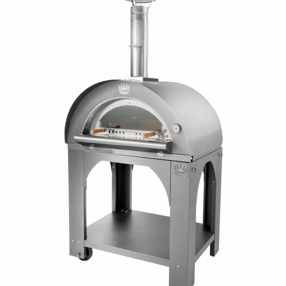 Pulcinella Vedfyrt Pizzaovn 80x60 cm, Antrasitt