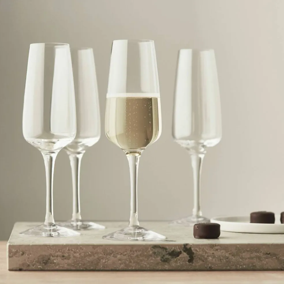 Pulse champagneglass 28 cl, 4-pakning