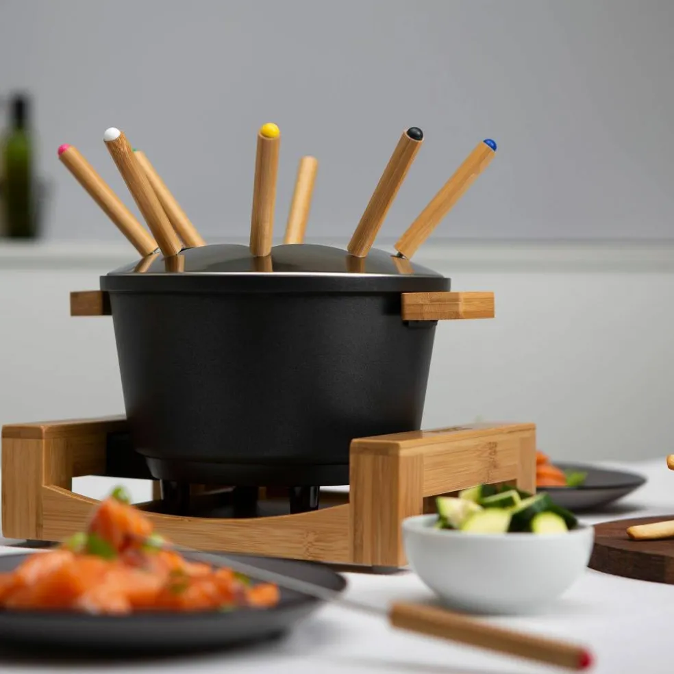Pure fonduesett, sort