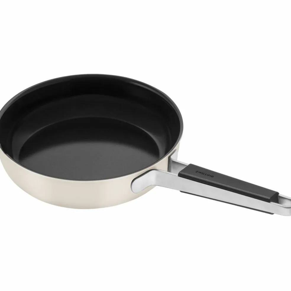 Pure stekepanne 24 cm, rustfritt stål, elfenbenshvit