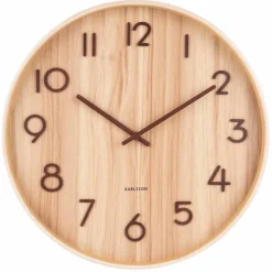 Pure veggklokke 40 cm, dark wood