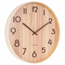 Pure veggklokke 40 cm, light wood