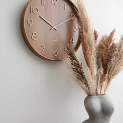 Pure veggklokke 40 cm, light wood