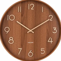Pure veggklokke 40 cm, light wood