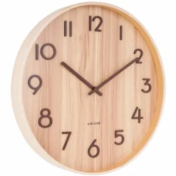 Pure veggklokke 60 cm, light wood