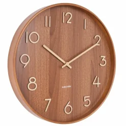 Pure veggklokke 60 cm, light wood