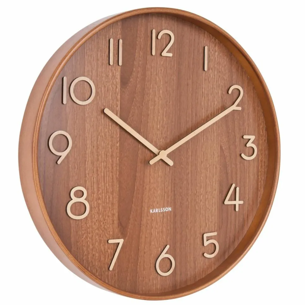 Pure veggklokke 60 cm, light wood