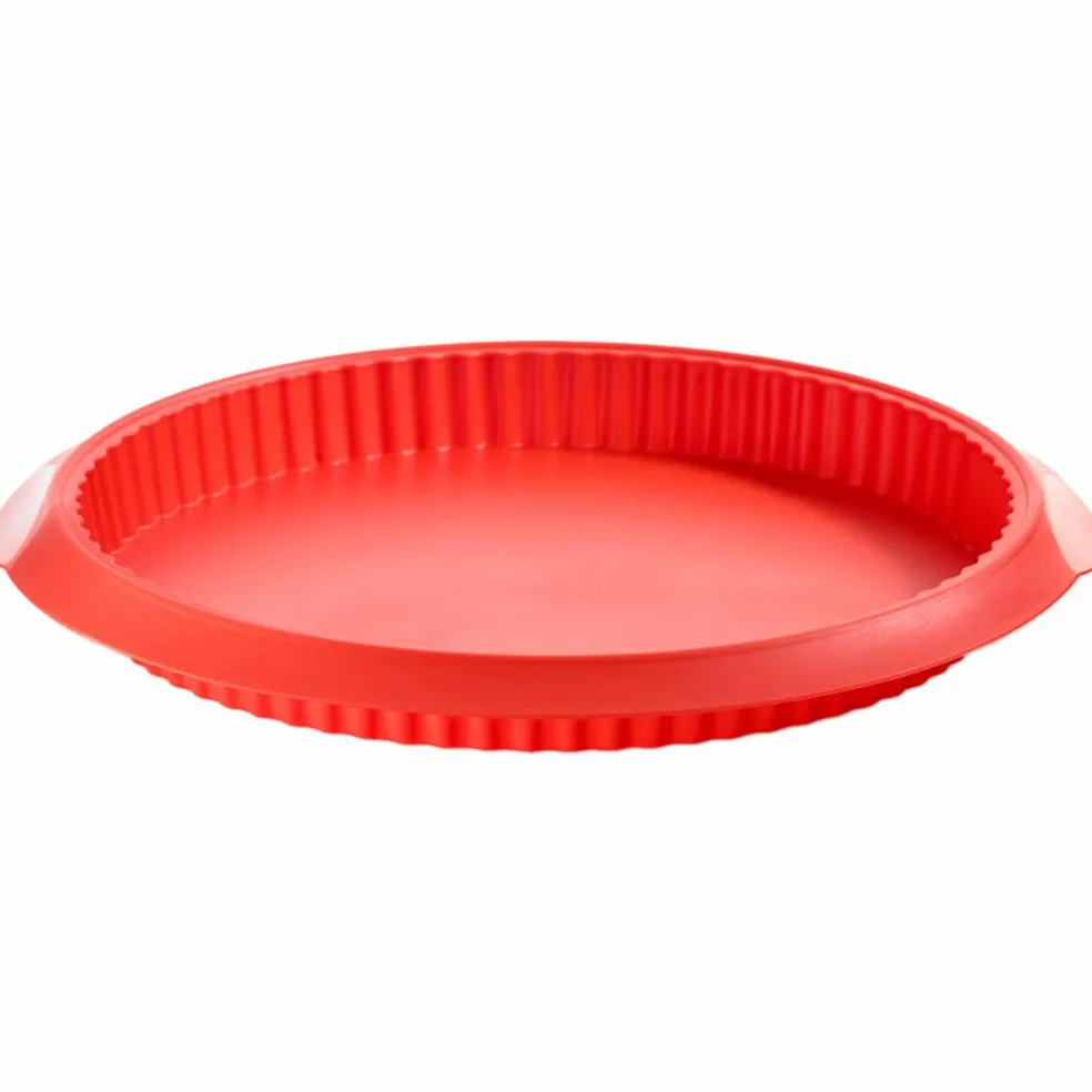 Quiche paiform i silikon 28 cm, rød