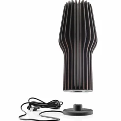 Radiant lampe, røkt eik