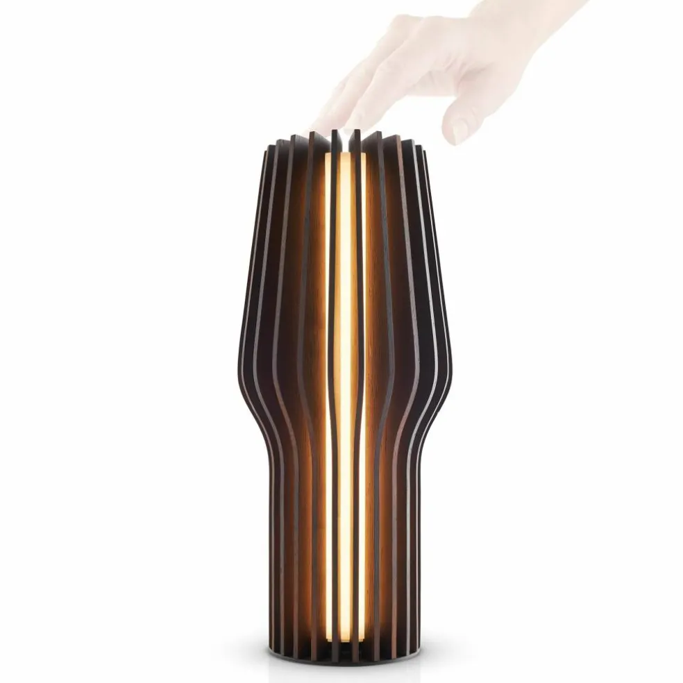 Radiant lampe, røkt eik