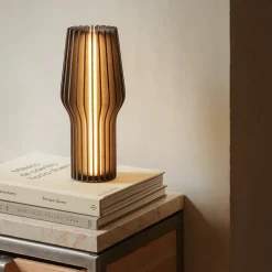 Radiant lampe, røkt eik