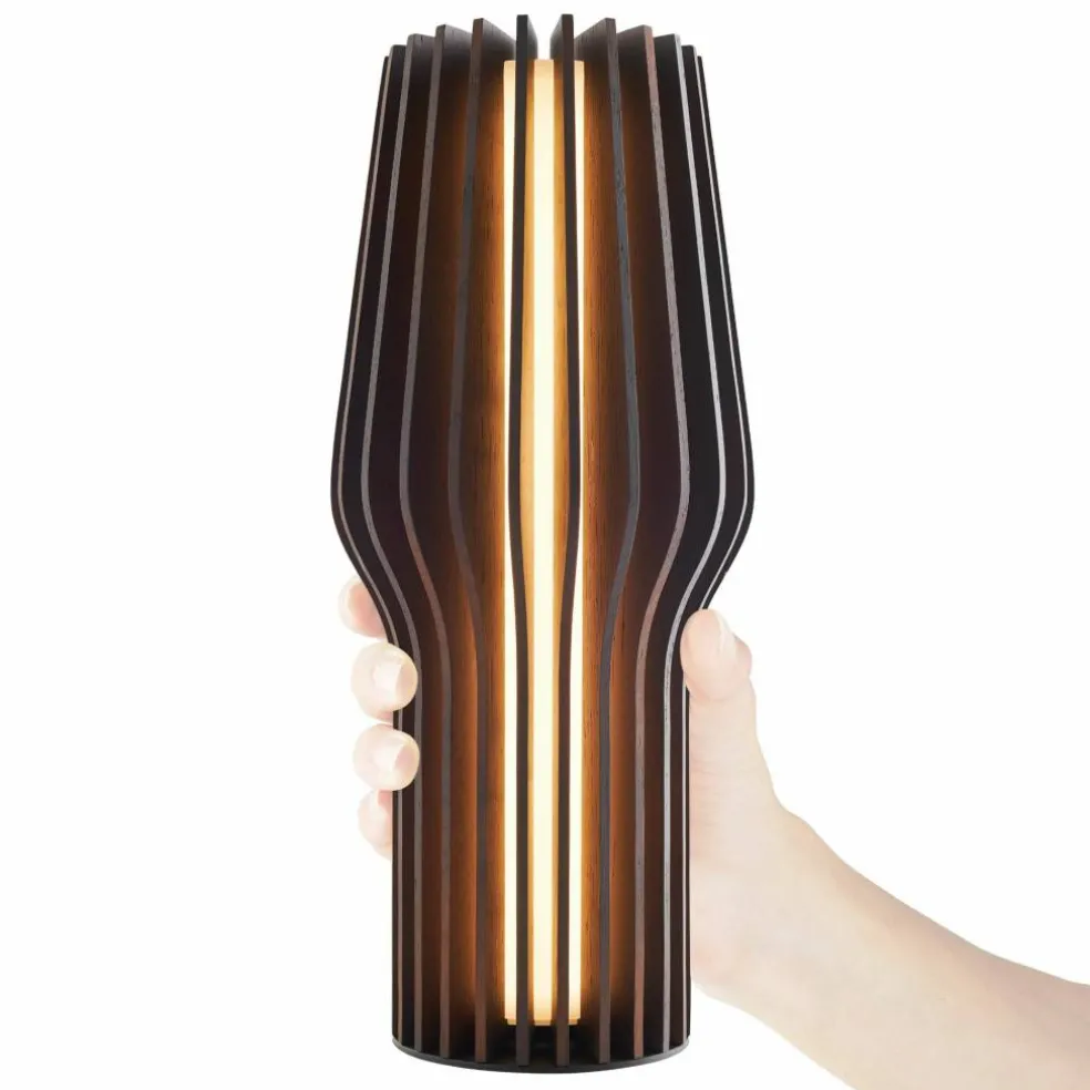 Radiant lampe, røkt eik