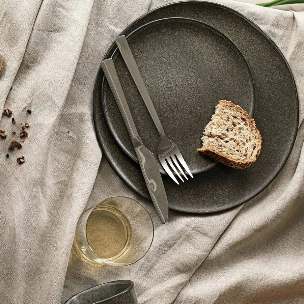 RAW Desserttallerken, Titanium Black 6 stk
