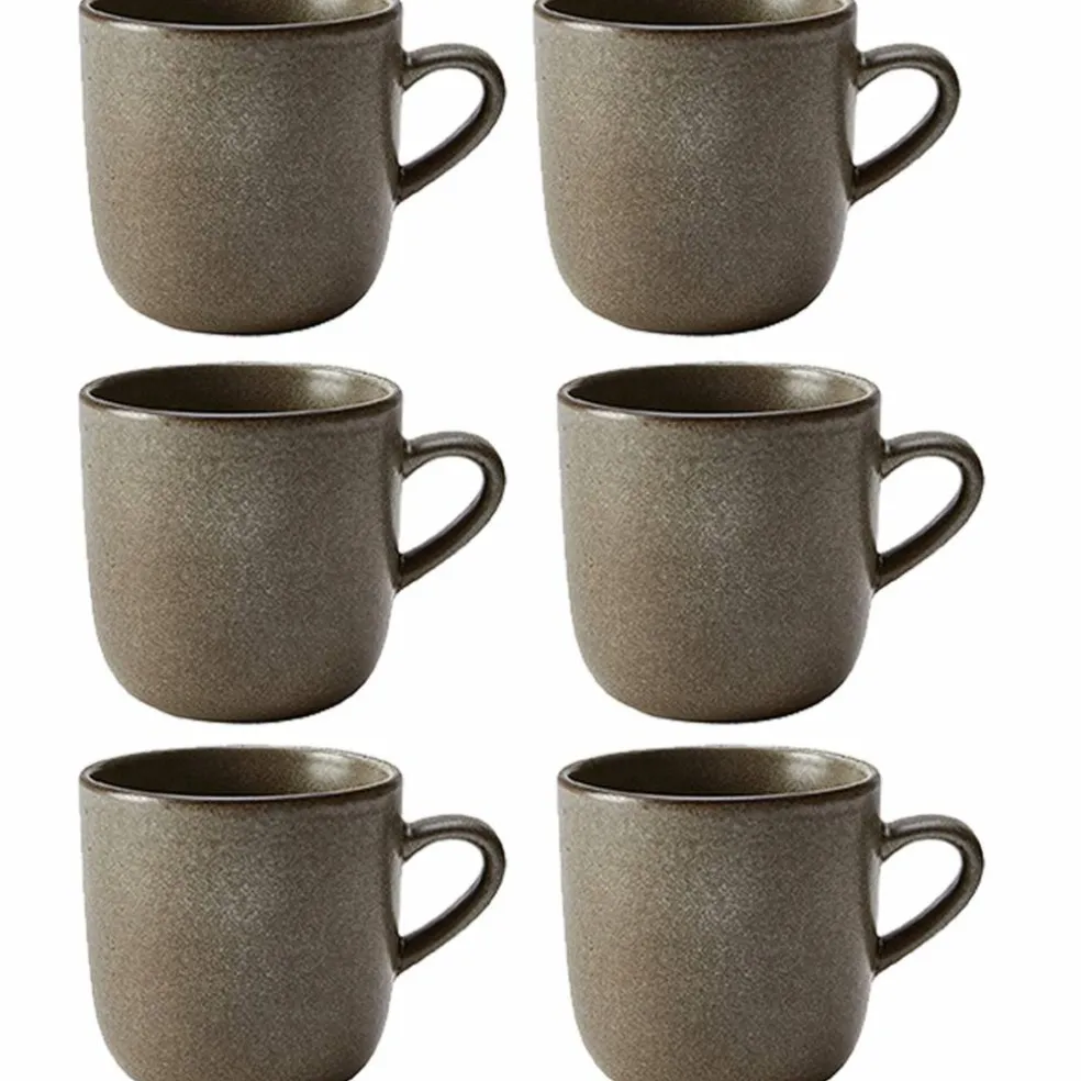 RAW Kaffekopp 20 cl, Forest Brown 6 stk
