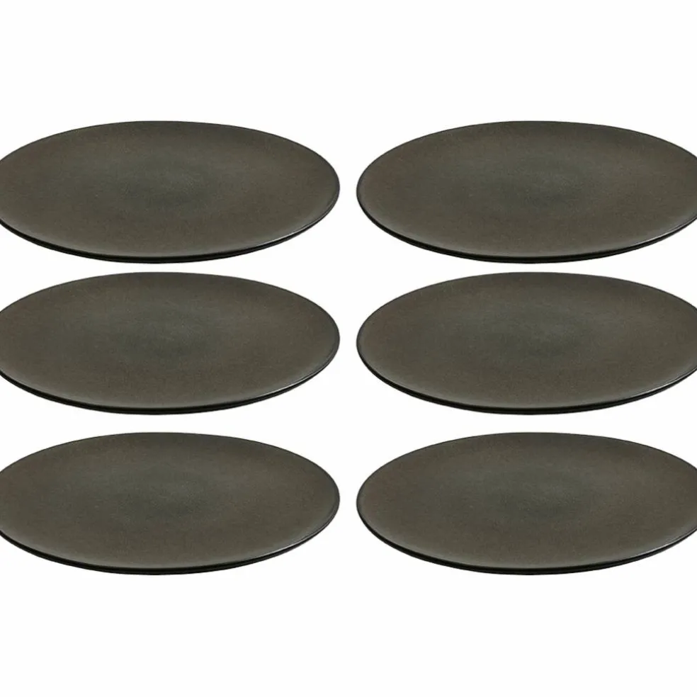 RAW Middagstallerken 28 cm, Titanium Black 6 stk