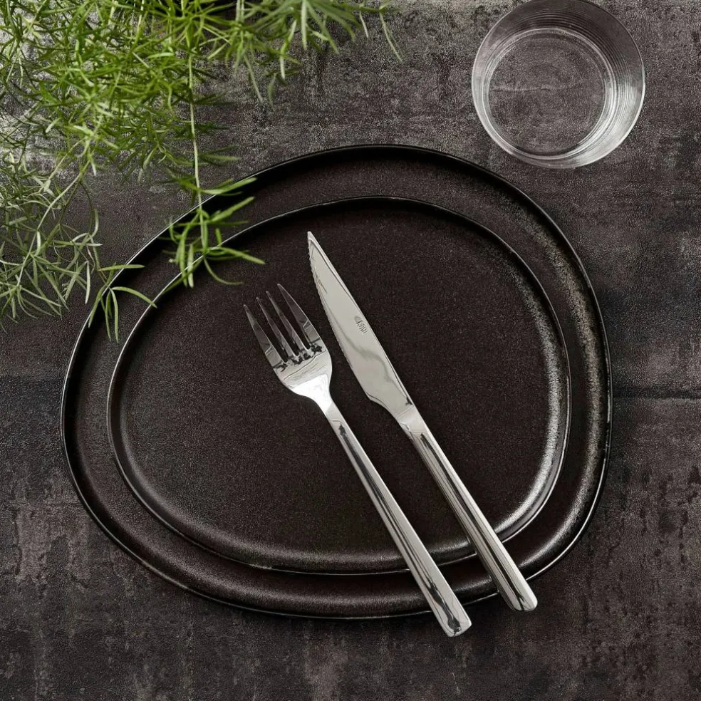 RAW Organic forrettstallerken, 24x21 cm, titanium black