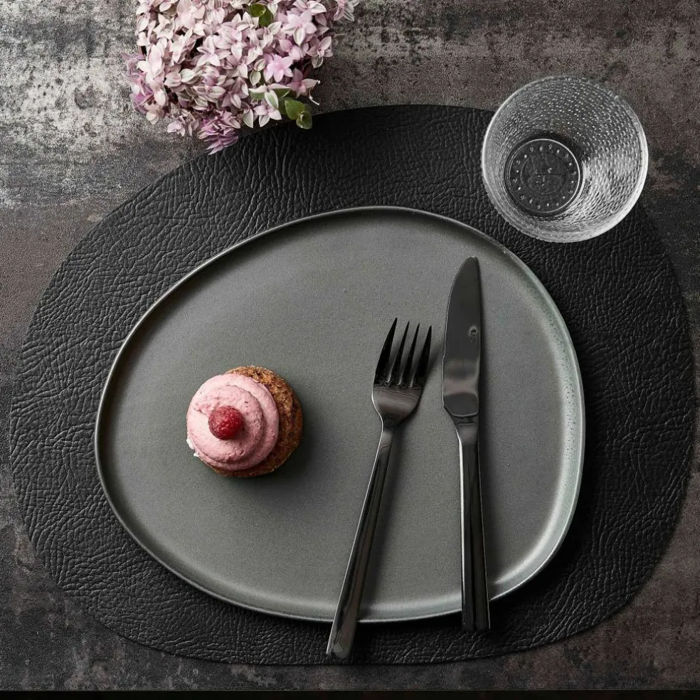 RAW Organic middagstallerken, 29x25 cm, titanium black