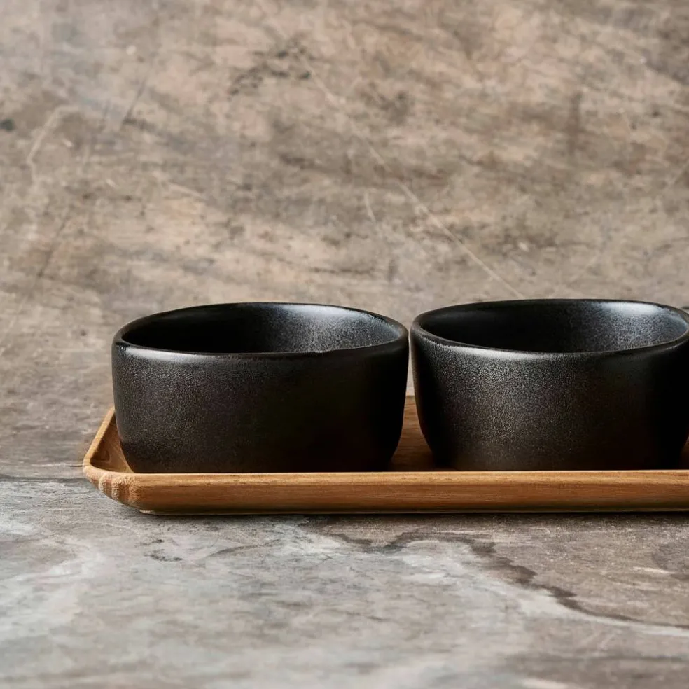 RAW Organic skål, 12x10x5 cm, titanium black