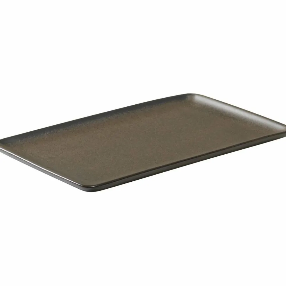 RAW Rektangulær tallerken 23,5 cm, Metallic Brun