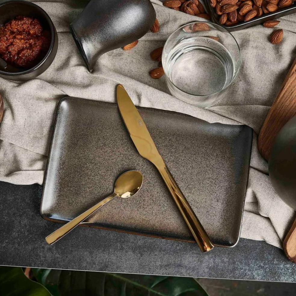 RAW Rektangulær tallerken 23,5 cm, Metallic Brun