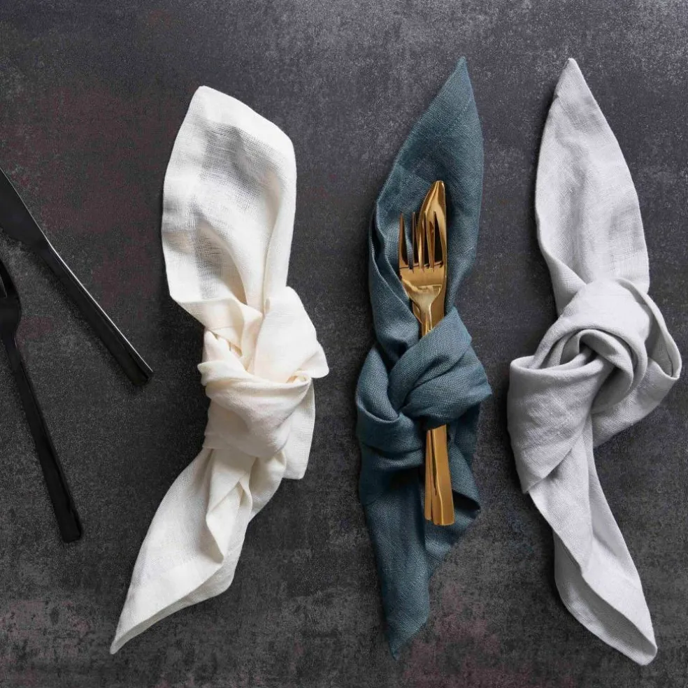 RAW Servietter 45x45 cm, 4 stk Hvit