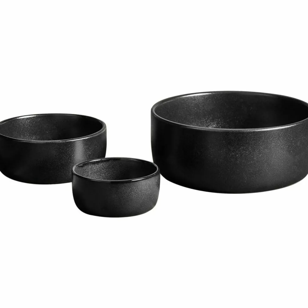 RAW skålesett 3 deler, titanium black