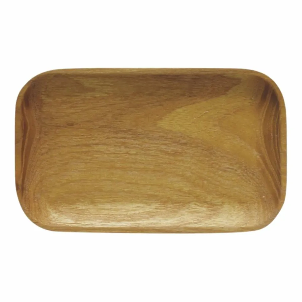RAW Teak serveringsbrett 17 x 10 cm, lyst tre