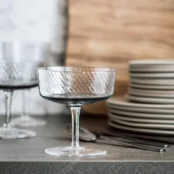 RAW Unique Swirl champagneglass 25 cl, grå