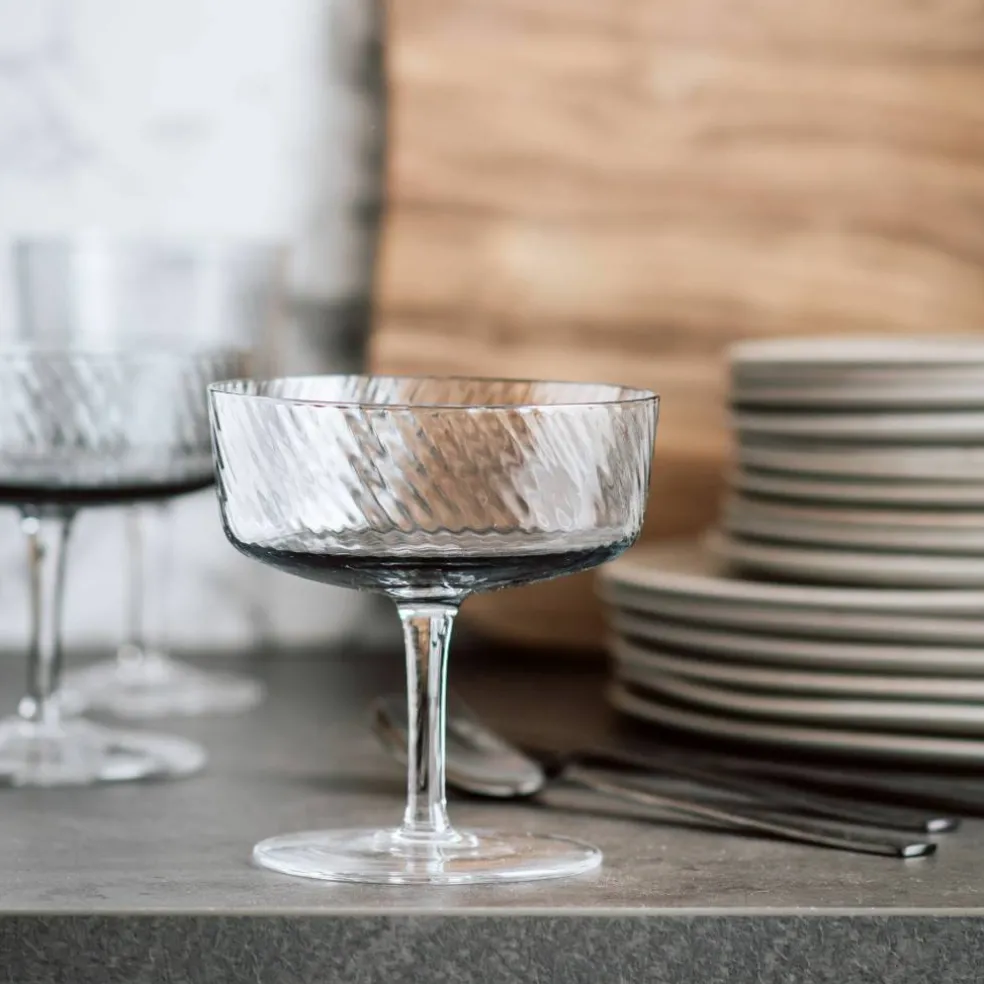 RAW Unique Swirl champagneglass 25 cl, grå