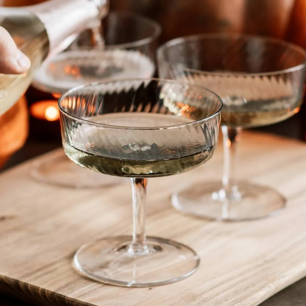 RAW Unique Swirl champagneglass 25 cl, grå