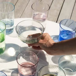 RAW Unique Swirl highballglass 45 cl, mørkeblå